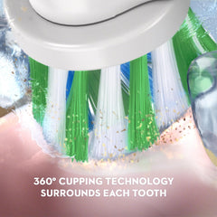 Close-up illustration of the 16-degree CrossAction brush head.