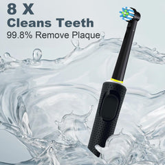 Rounded design toothbrush head for gentle cleaning of teeth and gums