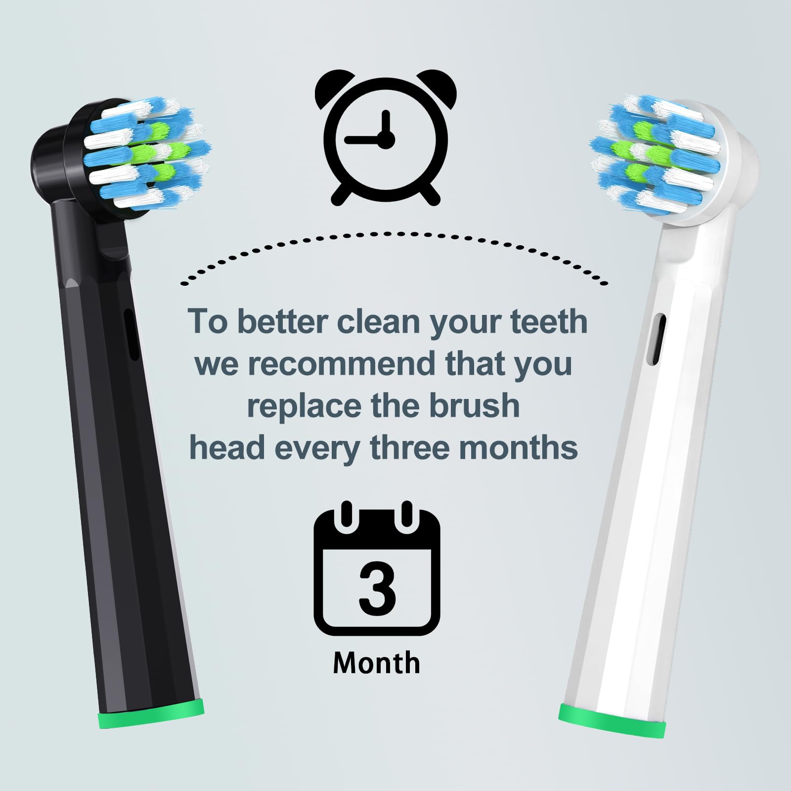 Compatibility demonstrated with Oral-B electric toothbrush handles