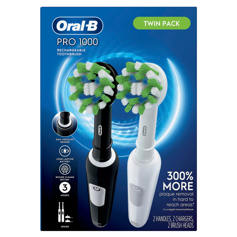 Graphic showing the three cleaning modes for Oral-B Pro 1000.