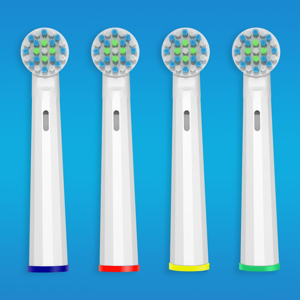 End-rounded DuPont bristles on Oral-B Pro 1000 replacement head