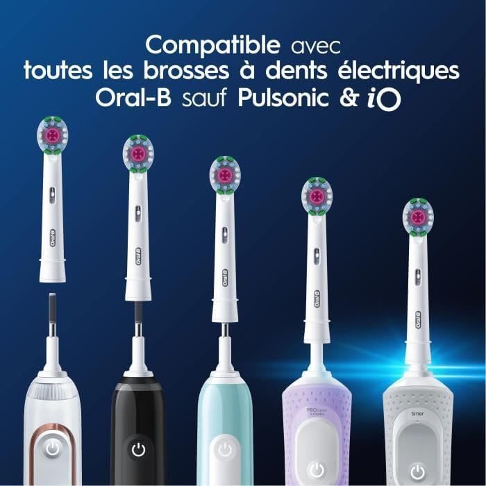 Eight-pack of Oral-B Pro 3D White brush heads