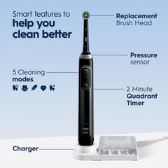 Oral-B Pro 5000 Black Edition handle close-up