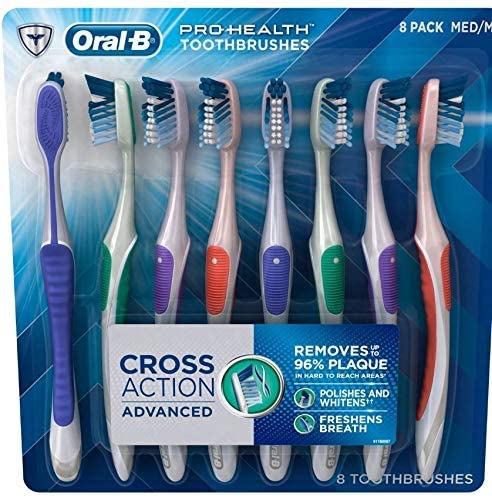 Multiple Oral-B toothbrushes displayed together