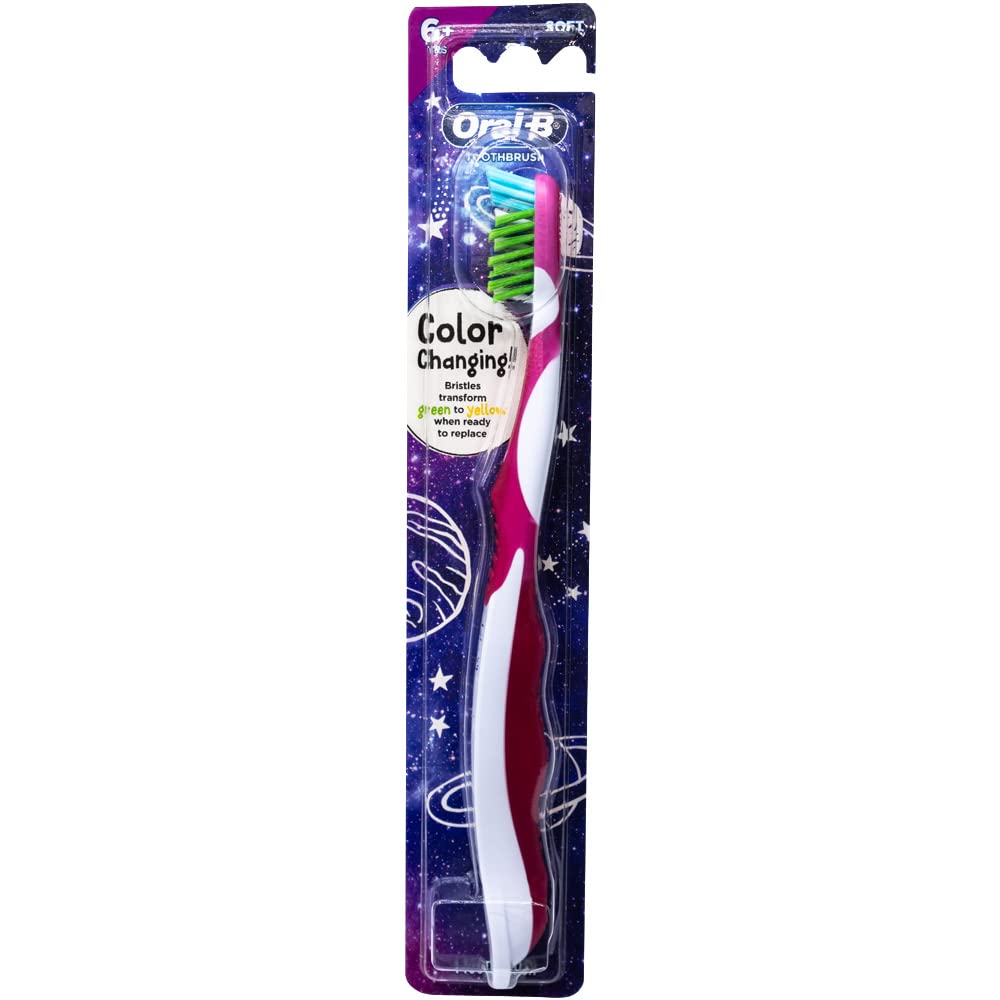 Oral-B Pro-Health Junior CrossAction Galaxy toothbrush green color – front view