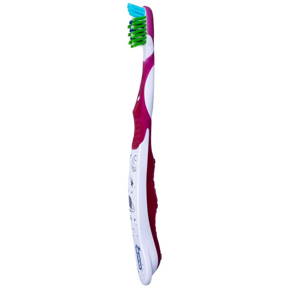 Oral-B Pro-Health Junior CrossAction Galaxy toothbrush green color – angled view