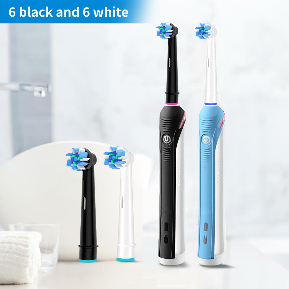 45-degree angled bristles on Oral-B compatible replacement head