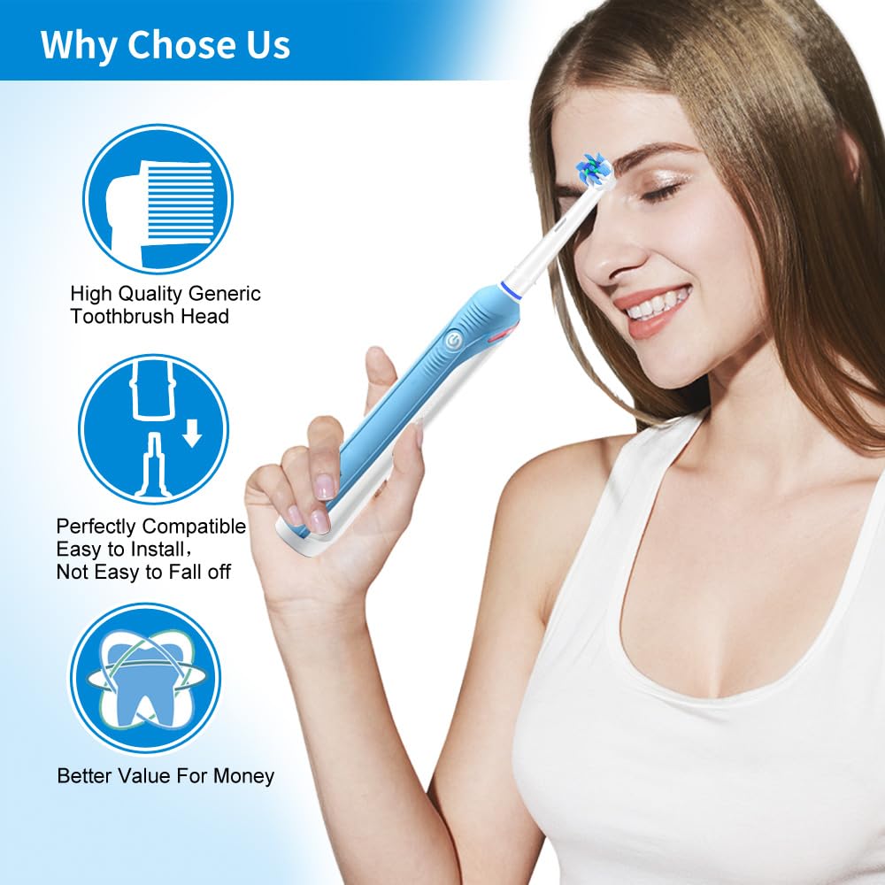 Easy installation of Oral-B replacement heads on electric toothbrush