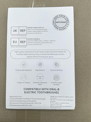 Close-up of soft bristles on Oral-B replacement head, black