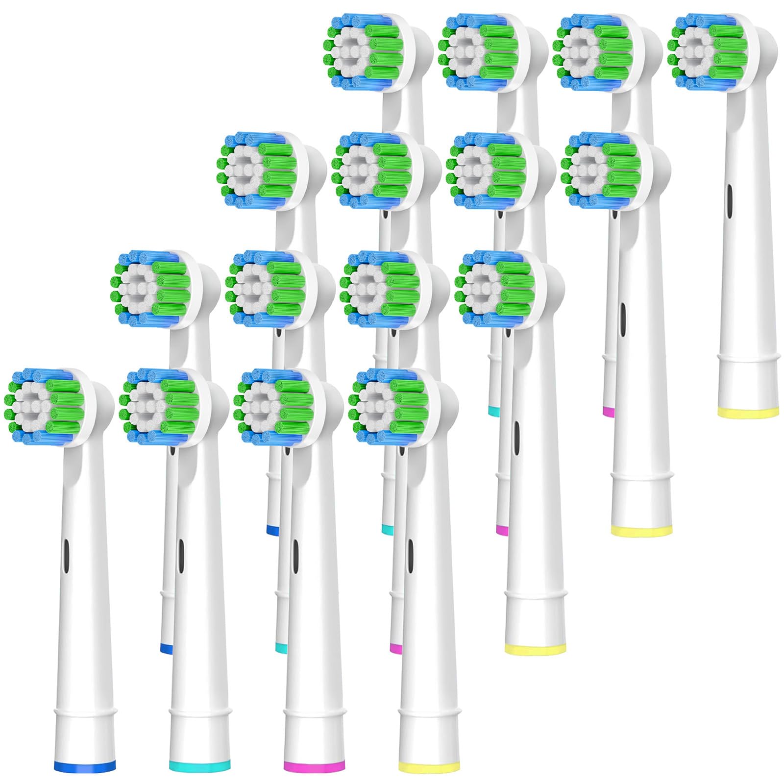 16-pack Oral-B replacement toothbrush heads on display