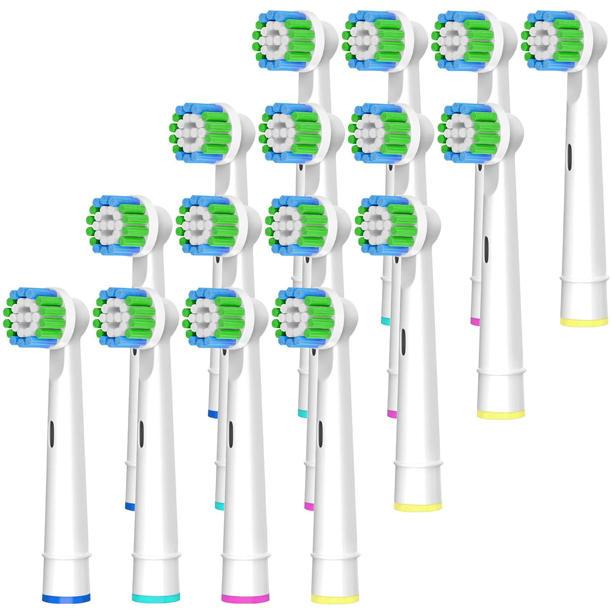 16-pack Oral-B replacement toothbrush heads on display