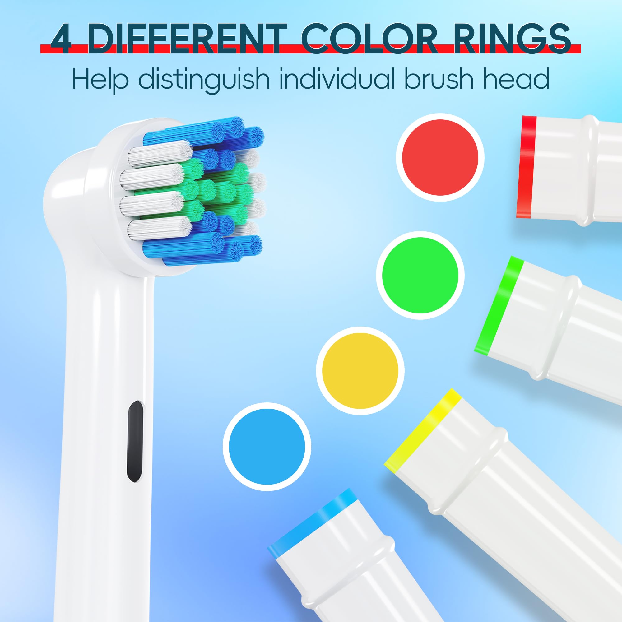 Easy-install design showing how to replace an Oral-B toothbrush head