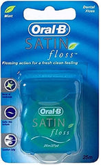 Oral-B Satin Tape 25m Pack of 3 satin floss with fresh mint