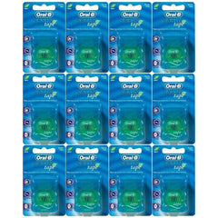 Front view of Oral-B Satin Tape Mint floss packaging