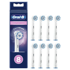 Oral-B Sensitive Clean replacement brush heads 8-pack – front view