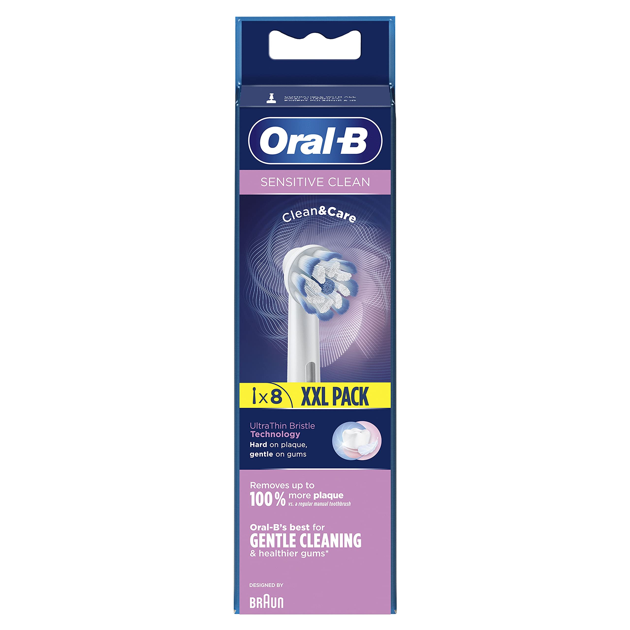 Close-up of bristles on Oral-B Sensitive Clean heads