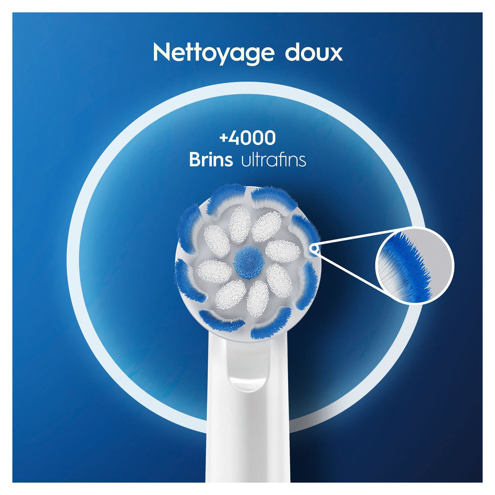 Packaging of Oral-B Sensitive Clean replacement brush heads (8-pack)