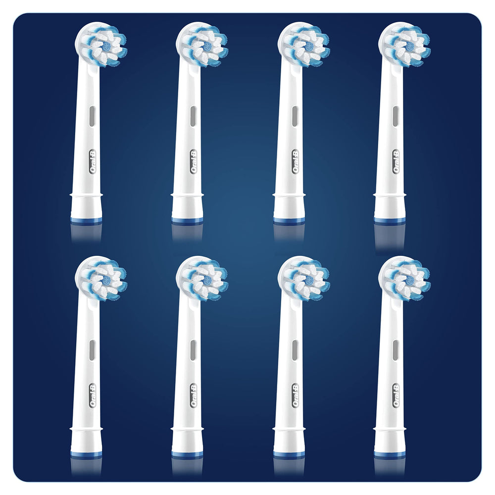 Close-up of ultra-thin bristles on Oral-B Sensitive Clean heads