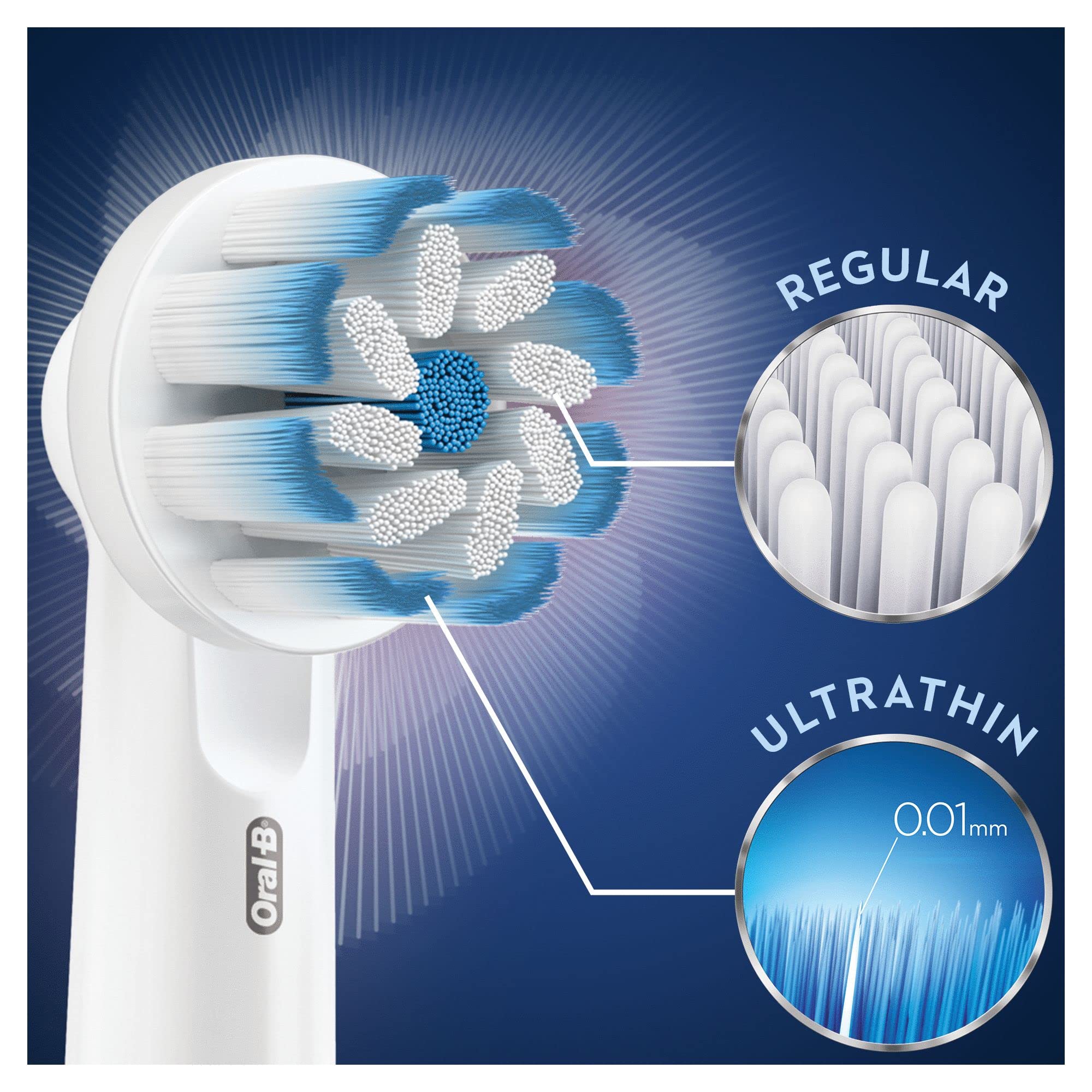 Oral-B Sensitive Clean heads compatible with most Oral-B handles (excludes Pulsonic & iO)