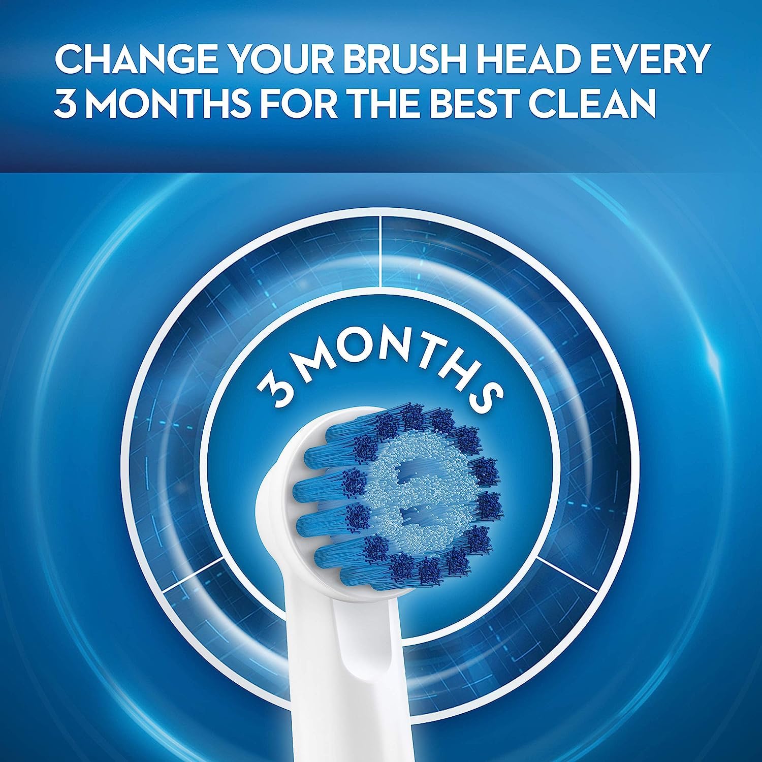 Five Oral-B Sensitive Gum Care replacement heads displayed together