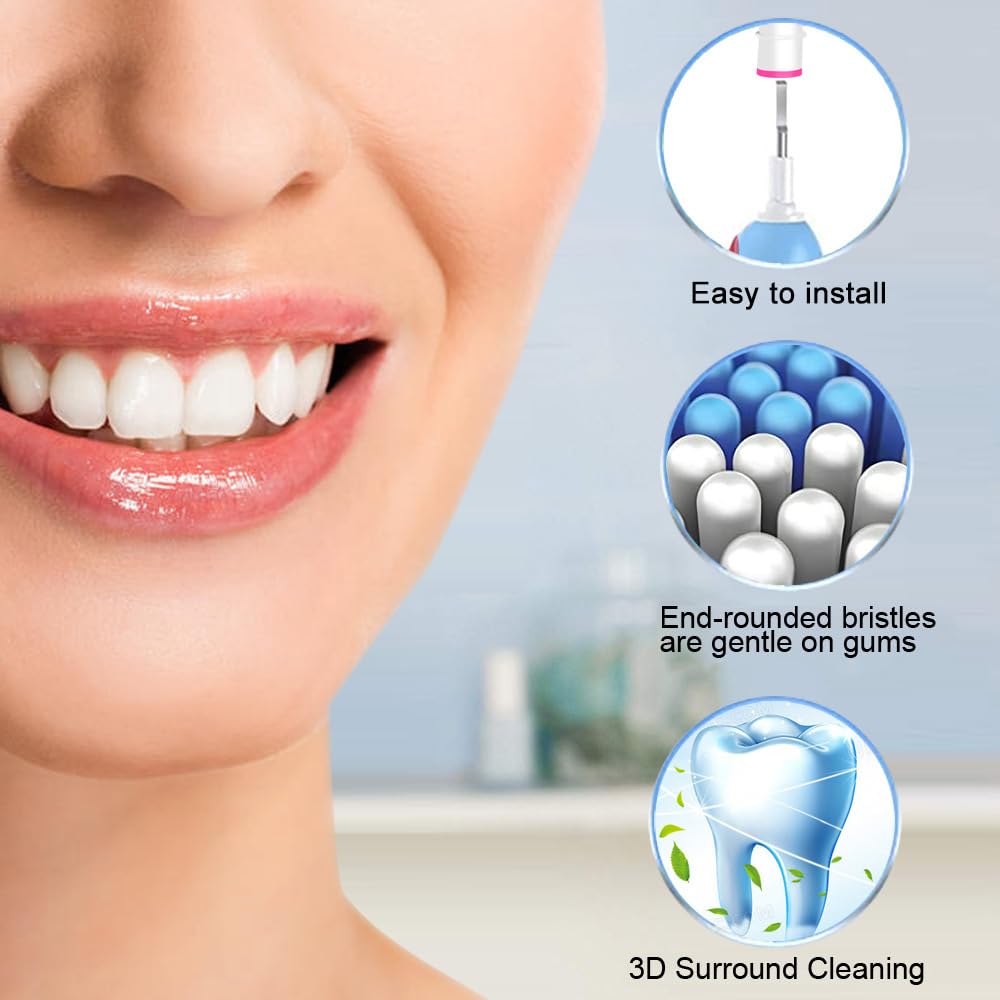 Dense bristles in round shape for tooth-by-tooth cleaning