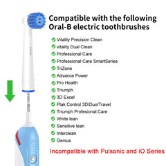 Full compatibility with Oral-B Pro Series, ProfessionalCare, Triumph and more