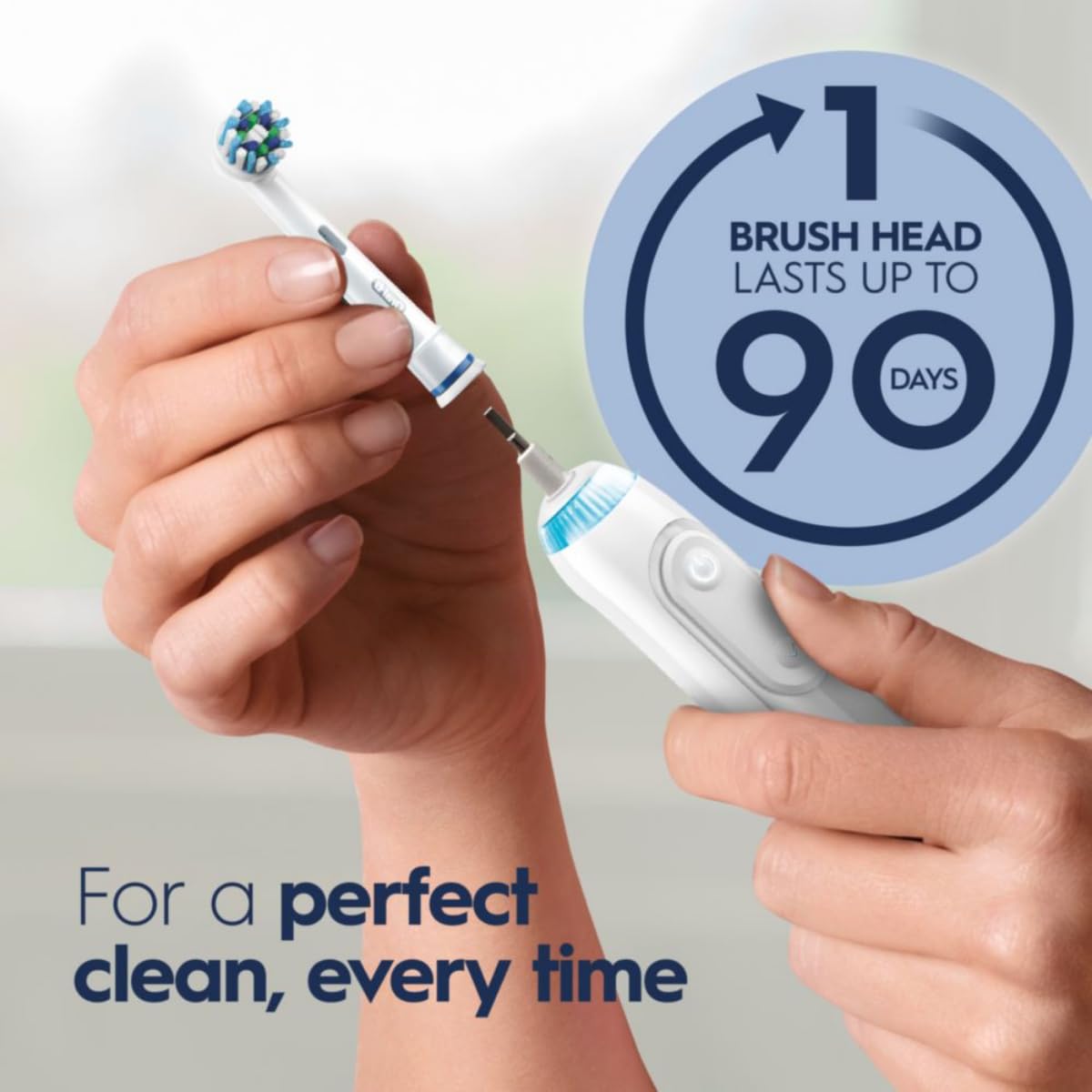 Toothbrush with five cleaning modes including Daily Clean and Whitening