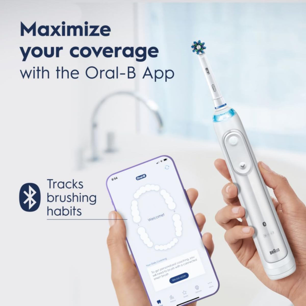Visible pressure sensor indicating excess brushing pressure