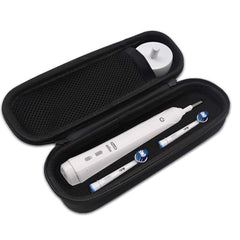 Exterior view of hard travel case for Oral-B Pro toothbrushes