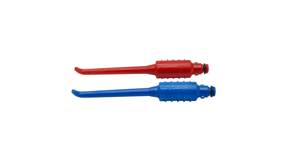Two pik attachments included with the flosser