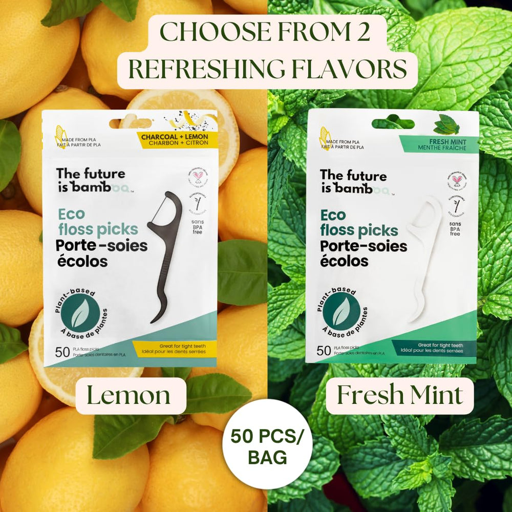Oral care floss picks for dental hygiene and gum health