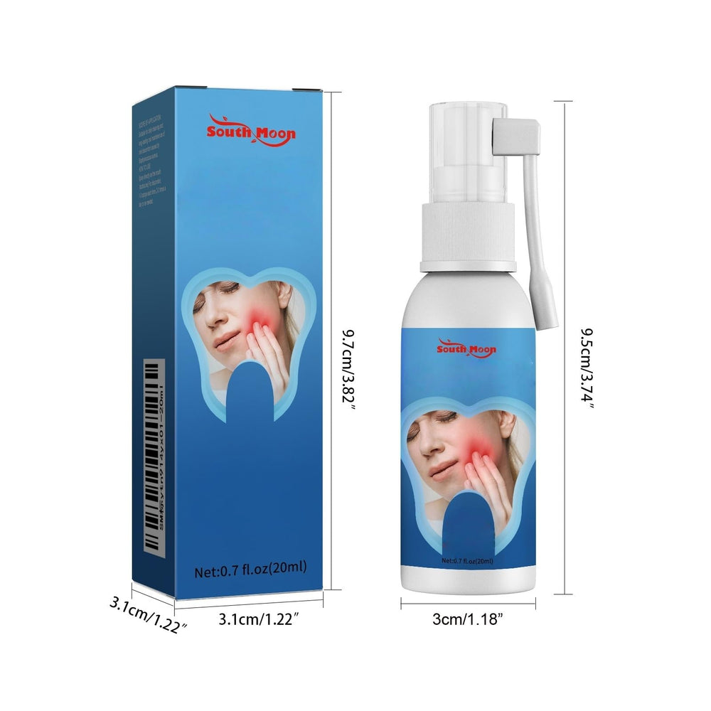 Portable travel-size oral care spray in compact bottle
