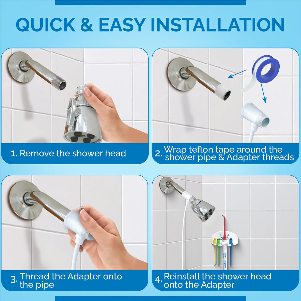 Close-up of the adjustable pressure nozzle on the flosser
