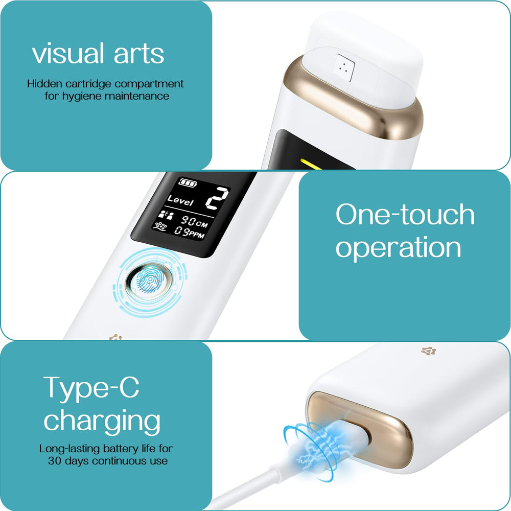 Compact portable design in white