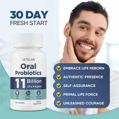 Label highlighting 11 billion CFU probiotic formula