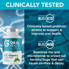 Mint flavor chewable probiotic tablets and packaging