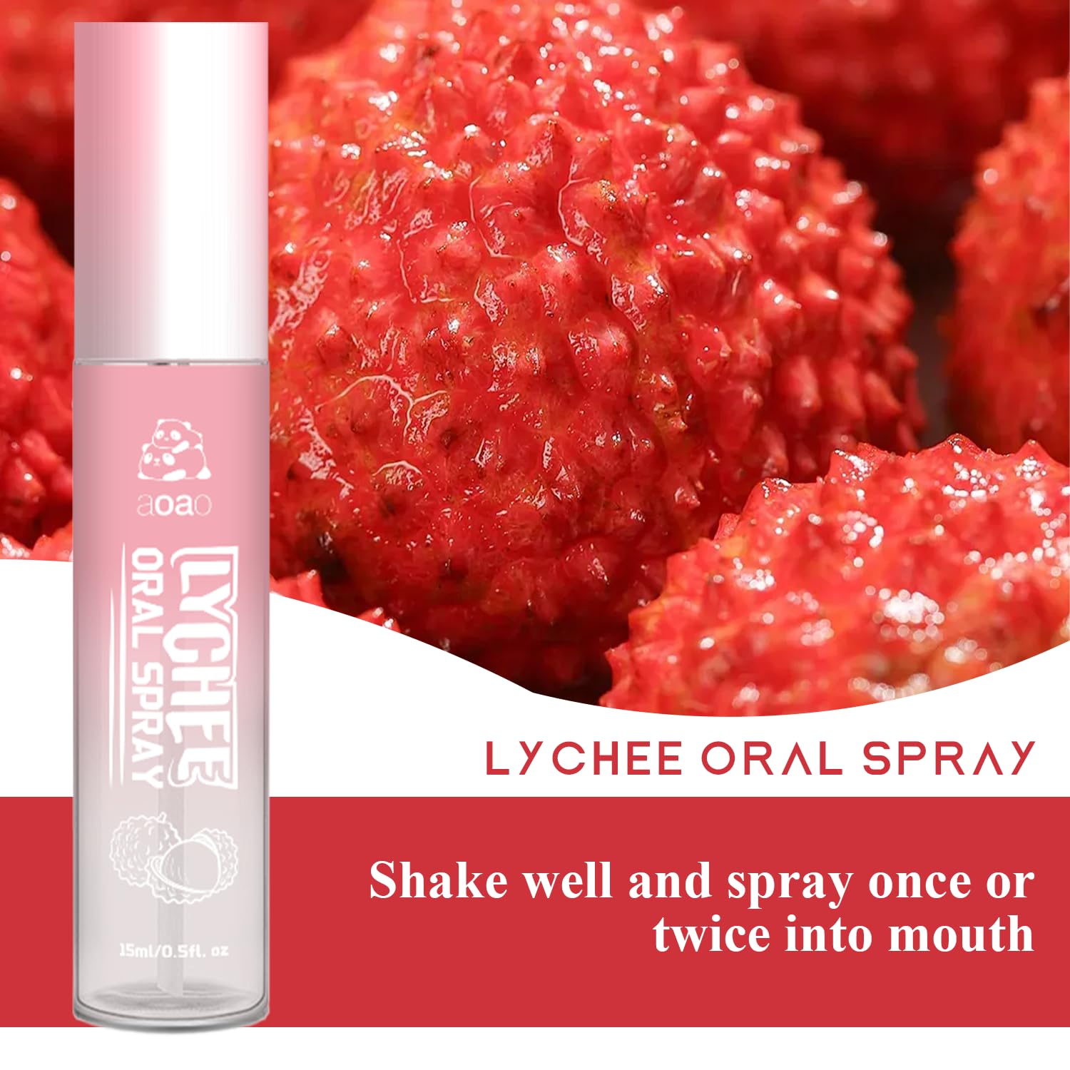 Minty spray mist being released