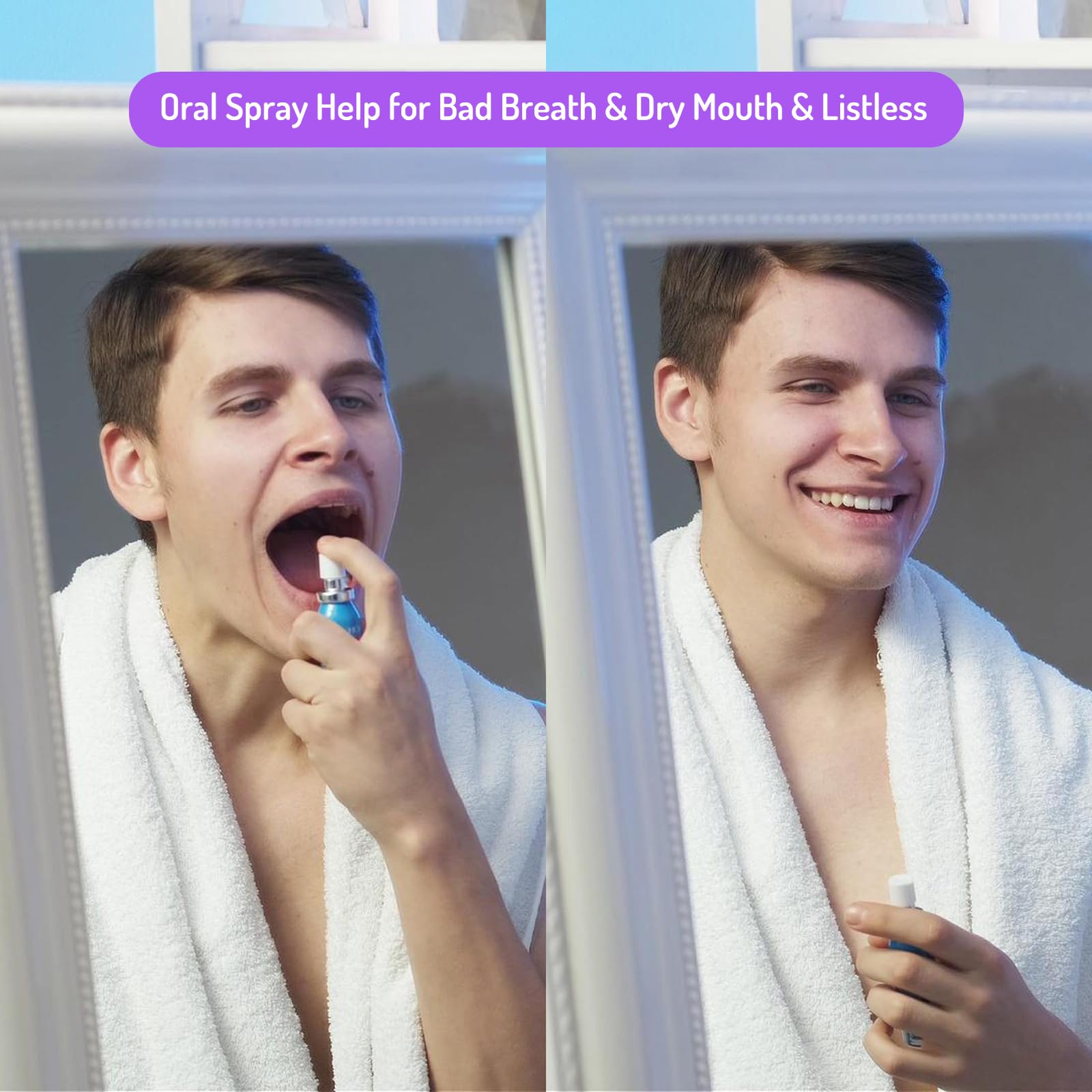 Office setting with discreet use of oral spray