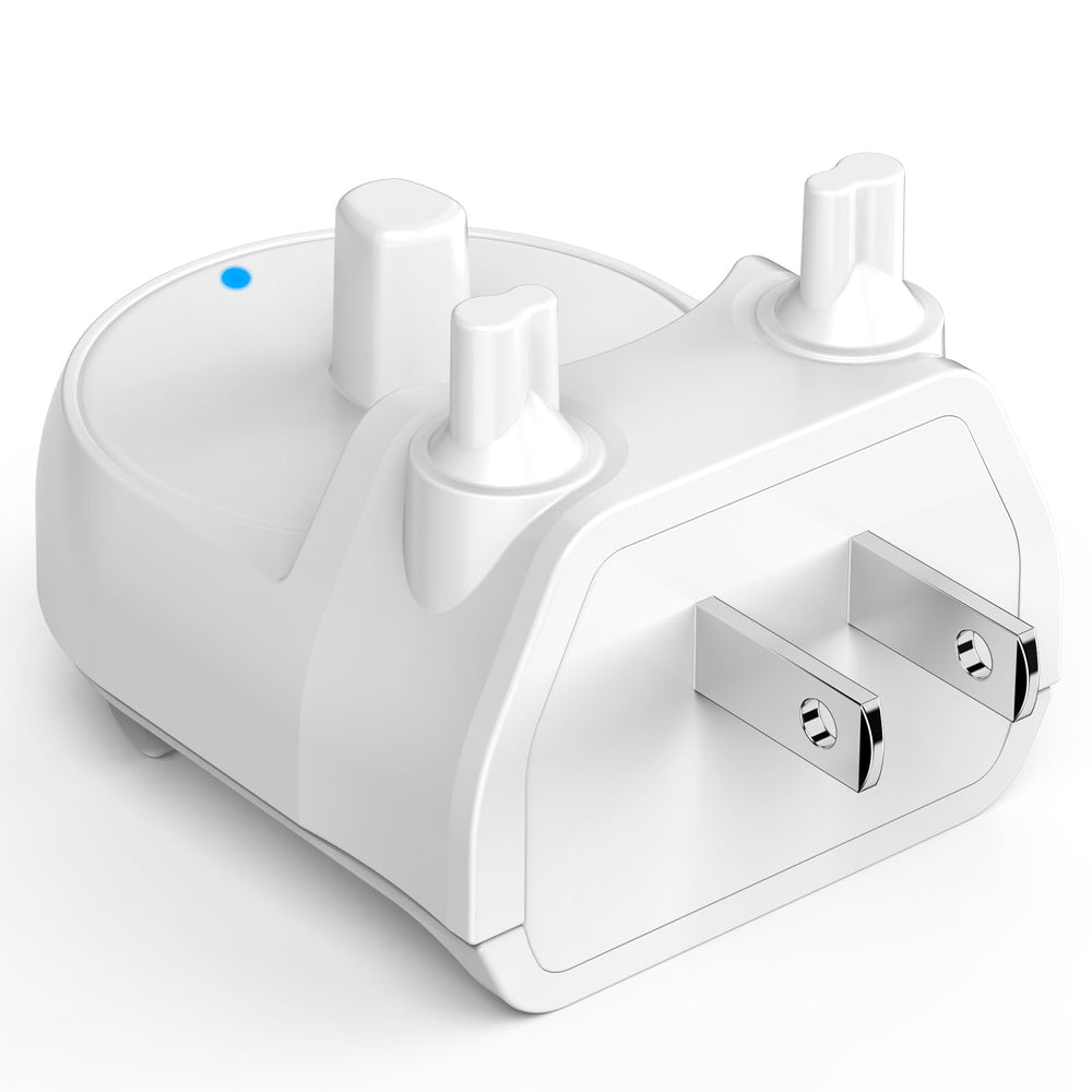 Charger outlet base white for Oral-B io4/io5/io6 and Genius toothbrush models - side view