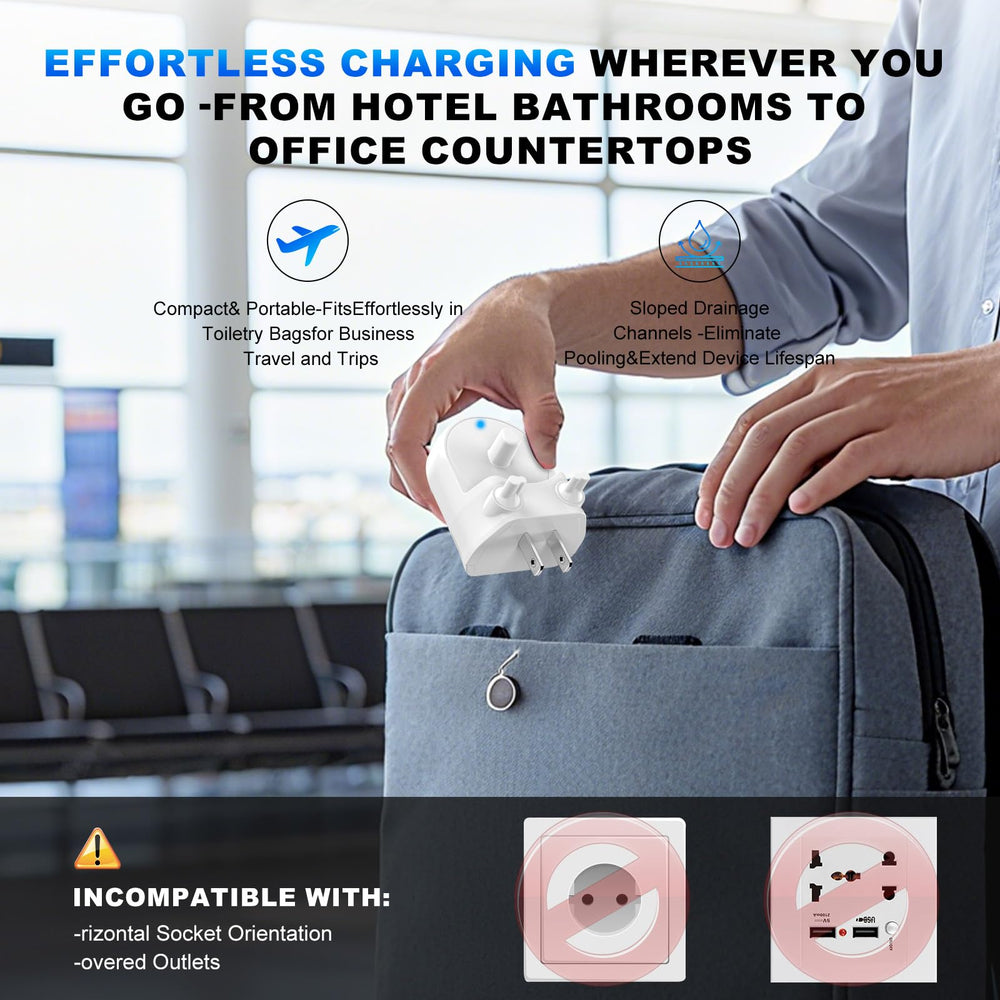 Close-up of waterproof IPX7 charger surface for Oral-B electric toothbrush