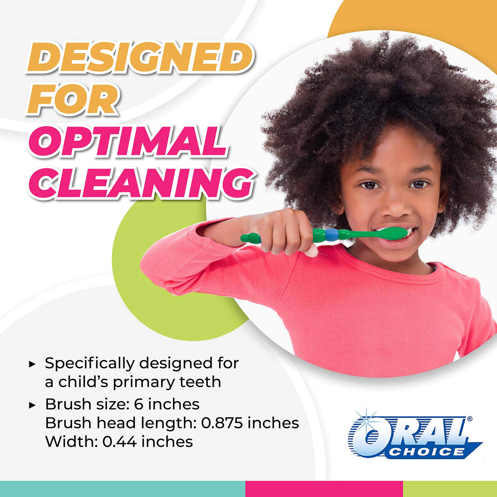 Green Oral Choice Bubble Children's Toothbrush with rounded Dupont Nylon bristles
