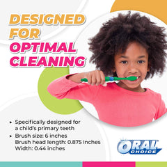 Green Oral Choice Bubble Children's Toothbrush with rounded Dupont Nylon bristles