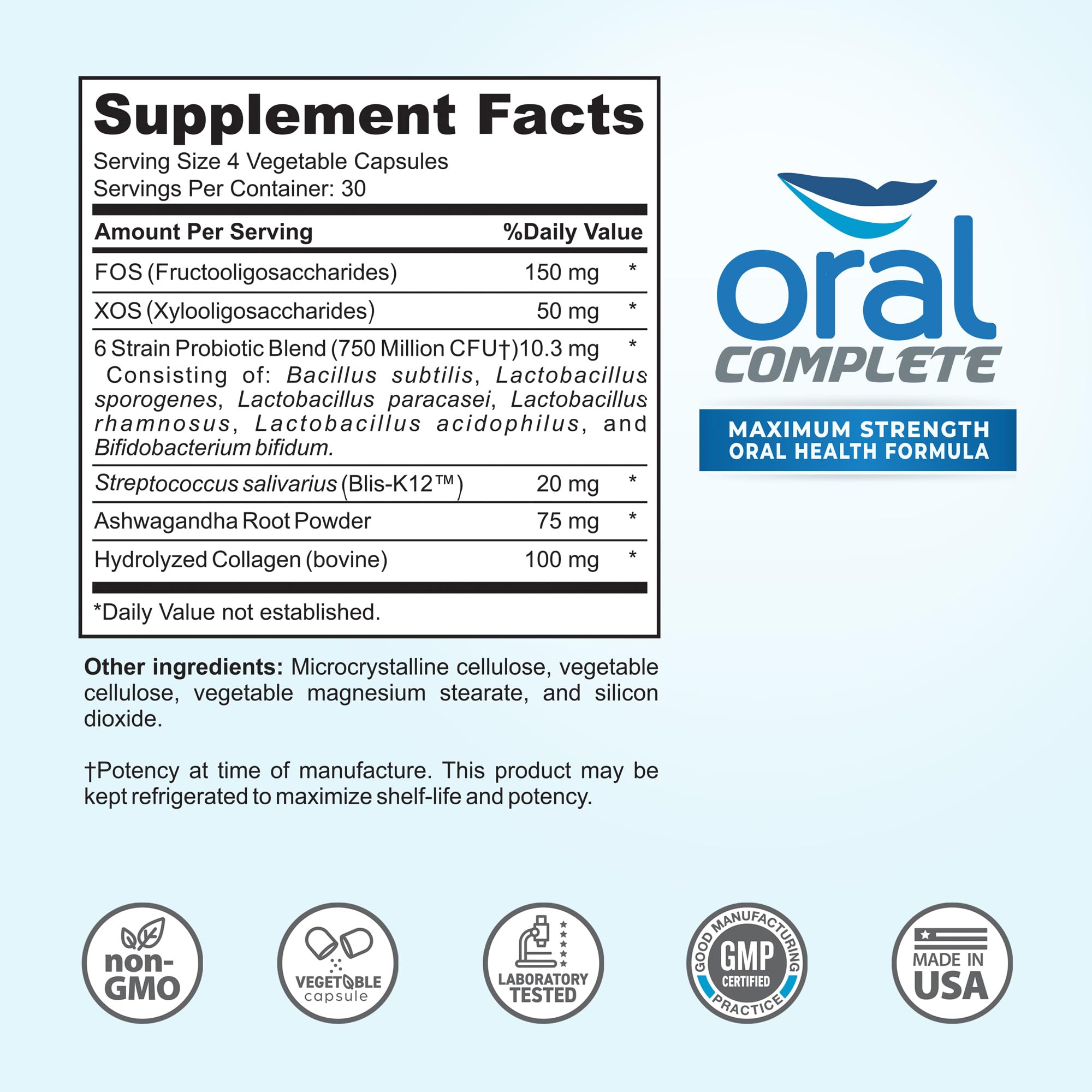 Illustration of natural ingredients including Ashwagandha and collagen