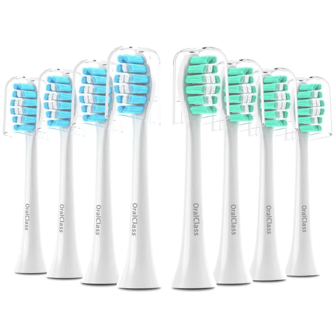 OralClass 8-pack toothbrush heads for Philips Sonicare Click-on handles - hero image