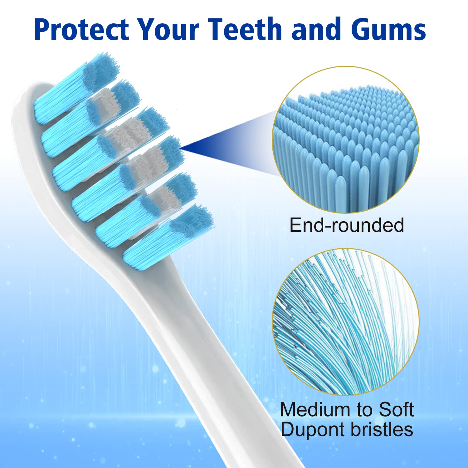 Wave-shaped bristles for thorough cleaning