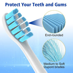 Wave-shaped bristles for thorough cleaning