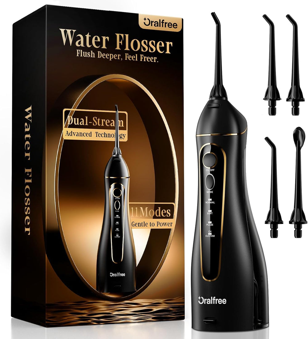 Oralfree Water Flosser device with cordless design
