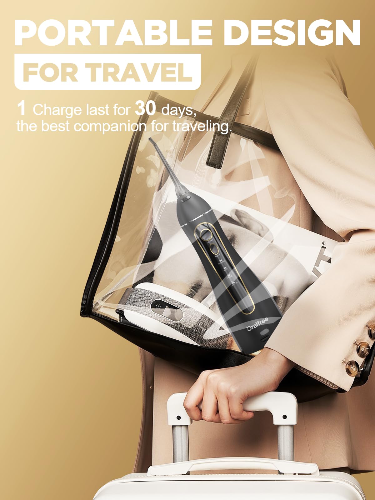 Compact travel-ready dental irrigator
