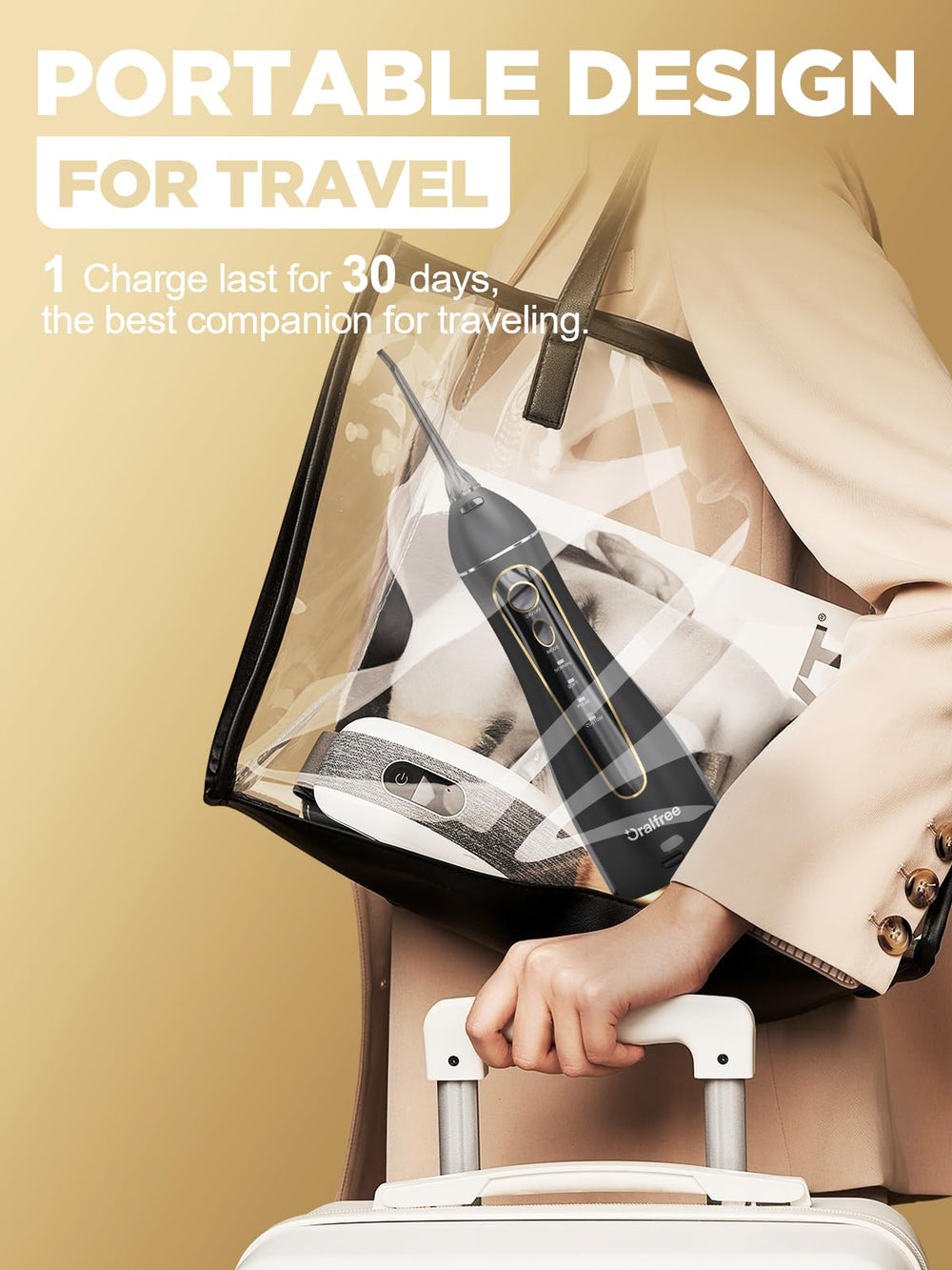 Compact travel-ready dental irrigator