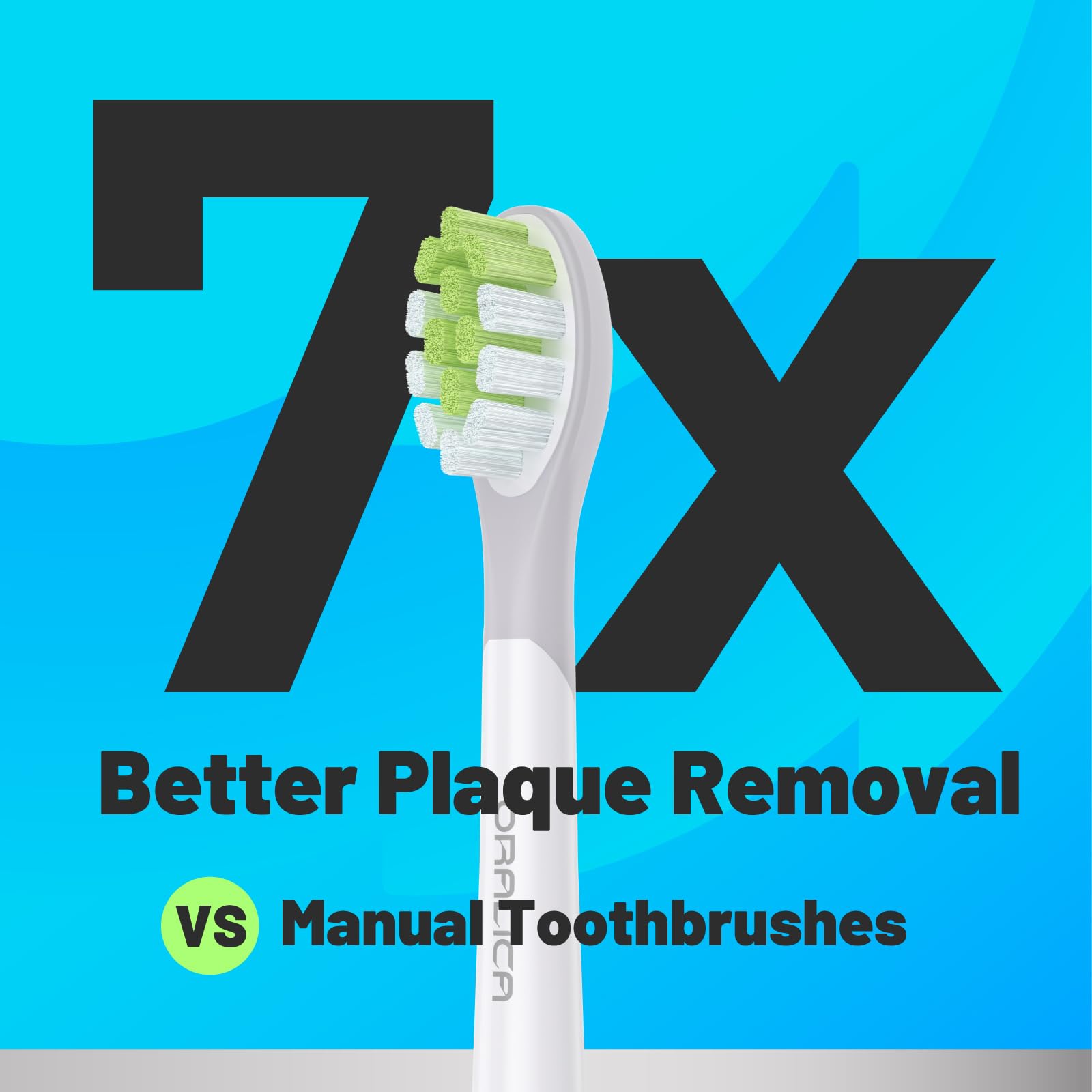 Tongue cleaner integrated on Oralica replacement head